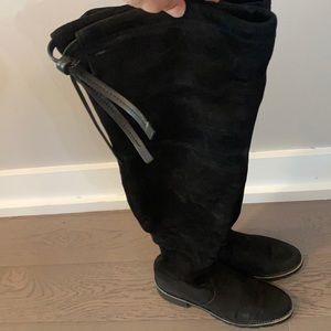 Stuart Weitzman over the knee black boots.